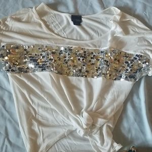 casual sequin top